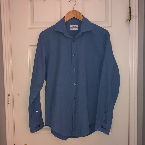 Calvin Klein collared button-down dress shirt - Picture 1 of 9